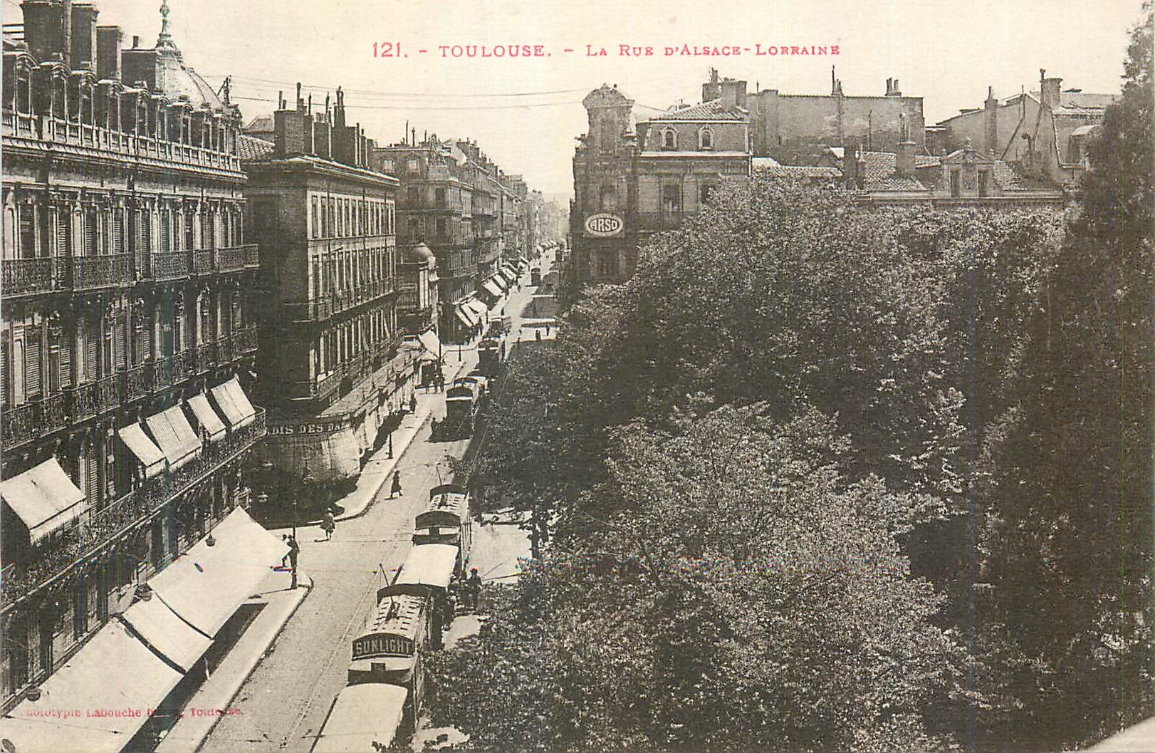 CPA Toulouse la Rue d'Alsace Lorraine
