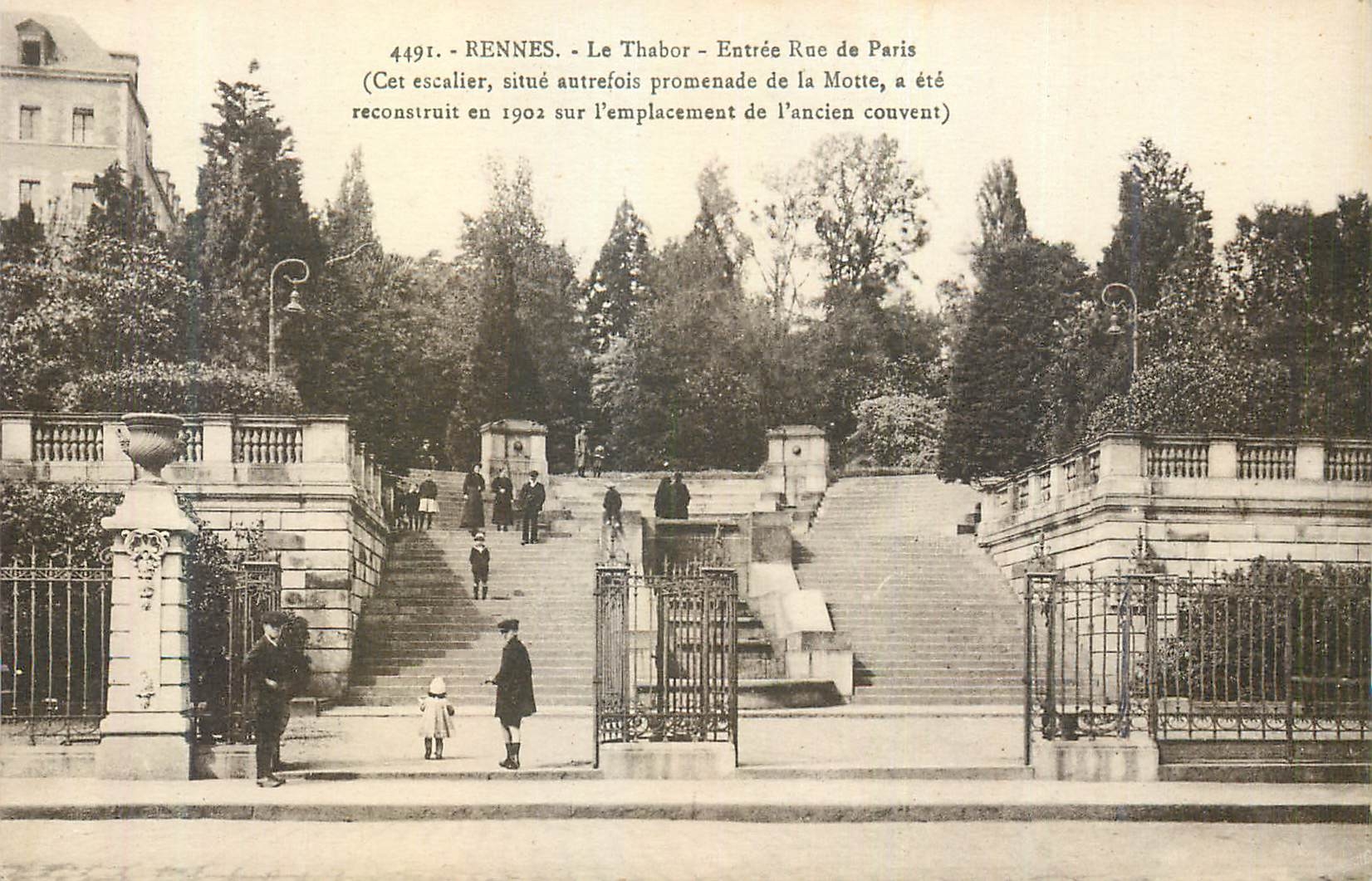 CPA Rennes le Thabor Entree Rue de Paris