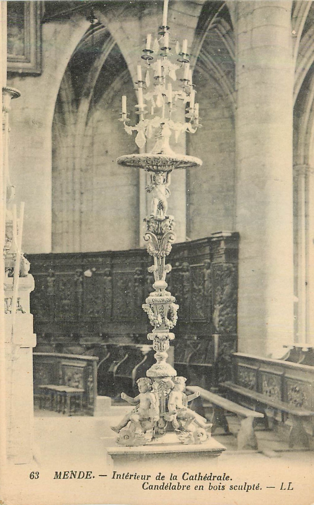 CPA Mende Interieur de la Cathedrale
