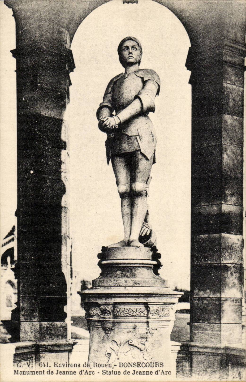 Surroundings of Rouen - Bonsecours - Monument of Jeanne D Arc - CPA