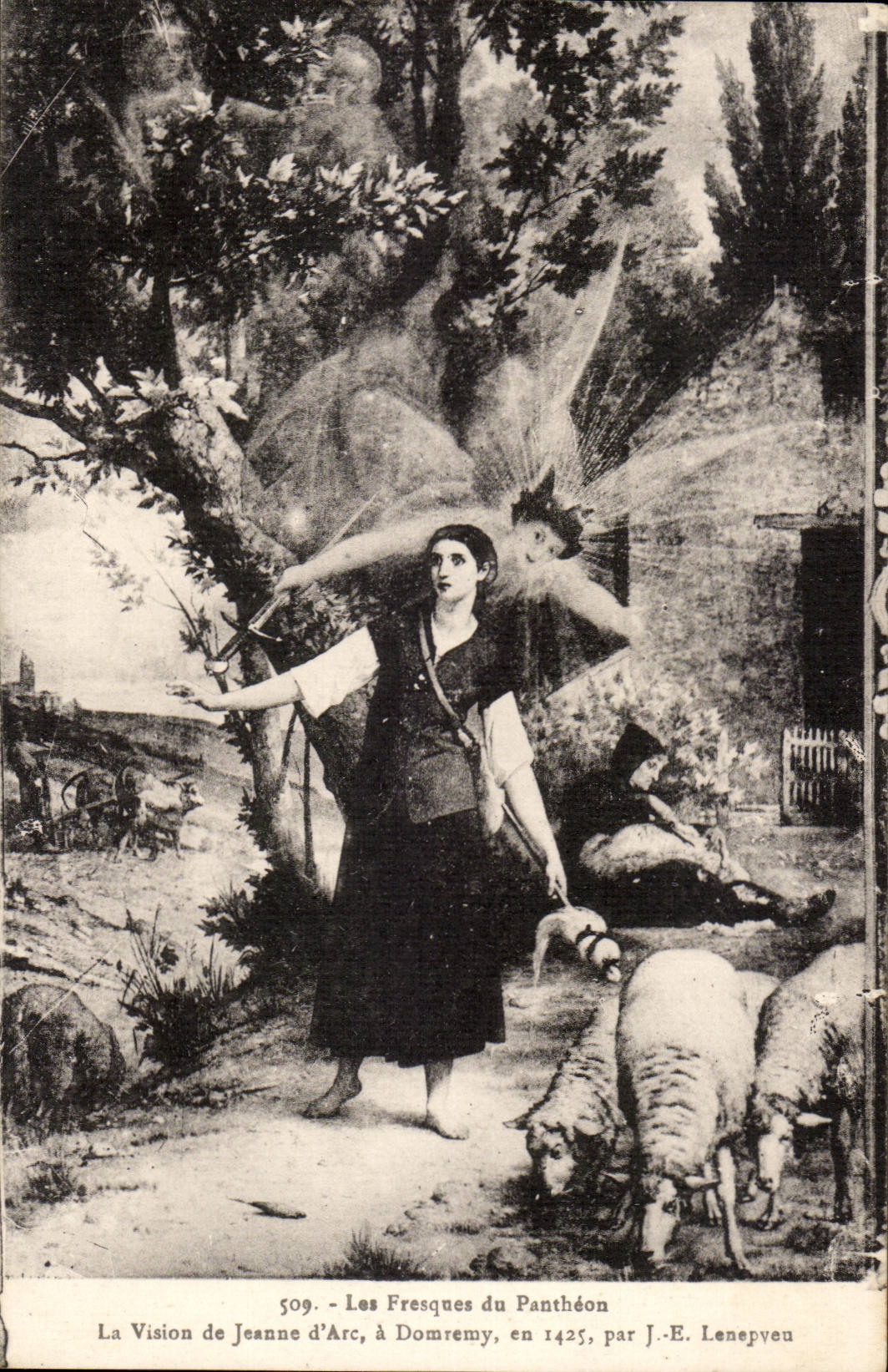 Rouen - Frescos of the Pantheon - the Vision of Jeanne d' Arc has Domremy in 1425 - CPA