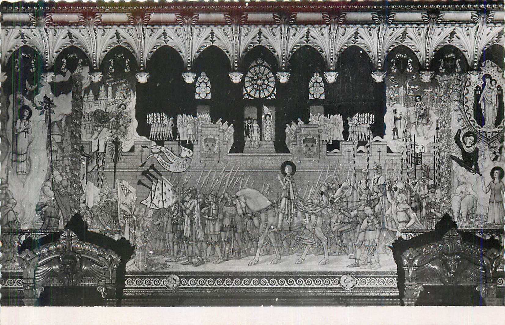 CPM Lyon Basilique Notre Dame de la Fourviere Mosaique de Sainte Jeanne d'Arc