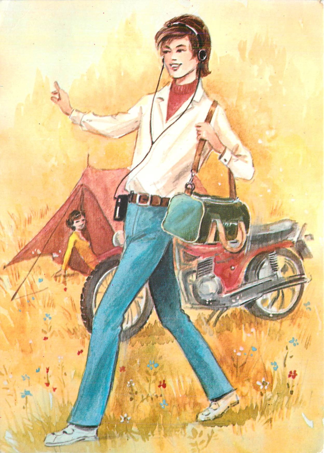 CPM Homme Moto Camping