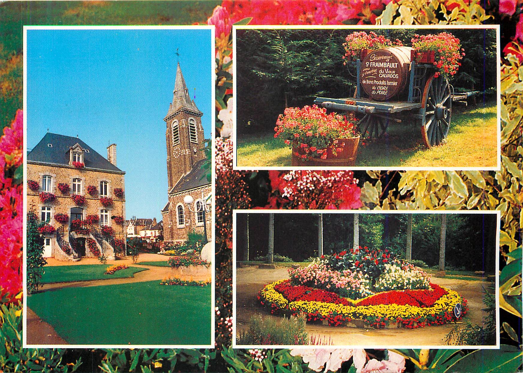 CPM Saint Fraimbault (Orne) Village Fleuri Fleurs