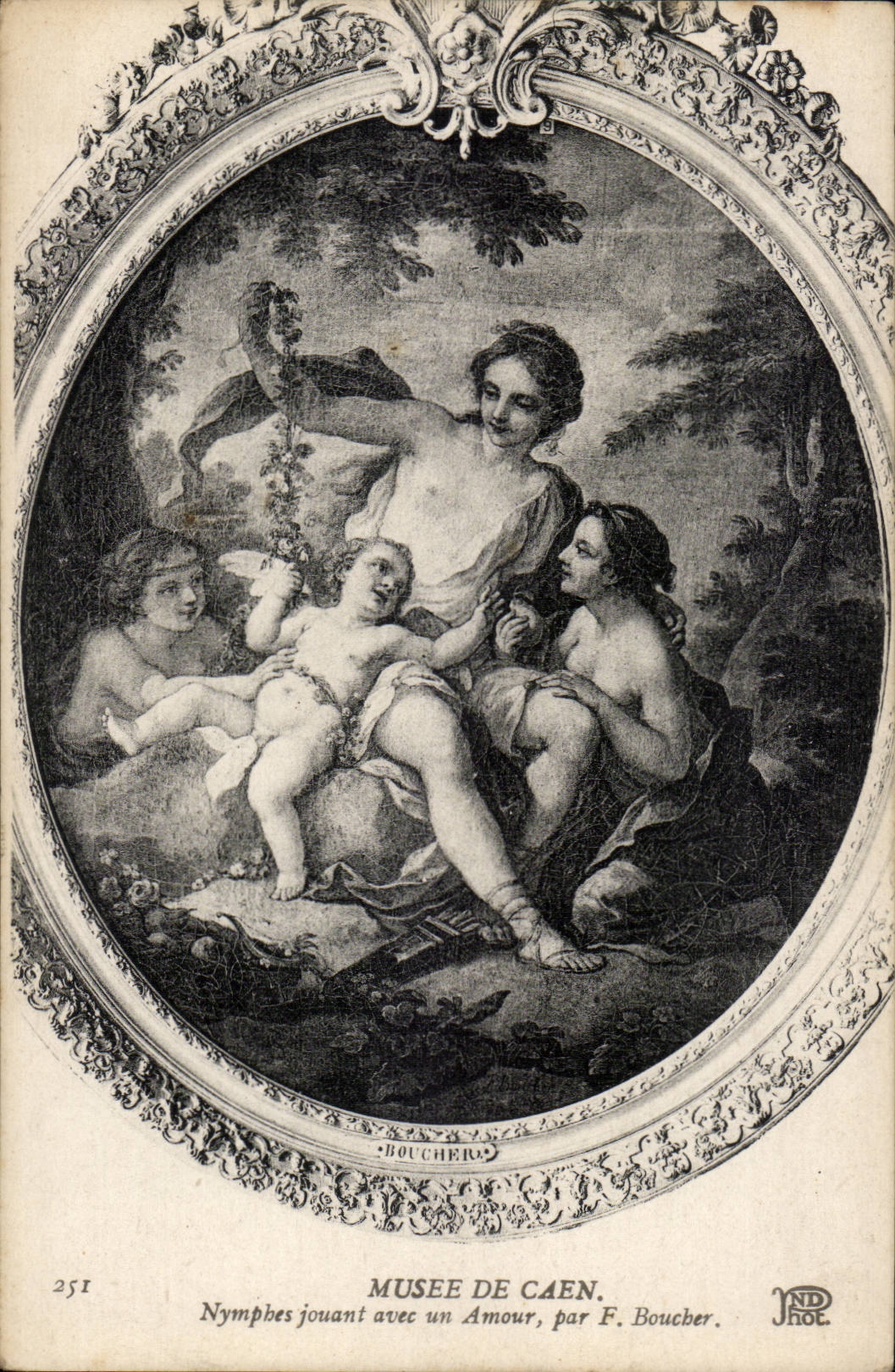 Caen - Museum von Caen - nyphes die eine Liebe durch das Stoppen von CPA spielen