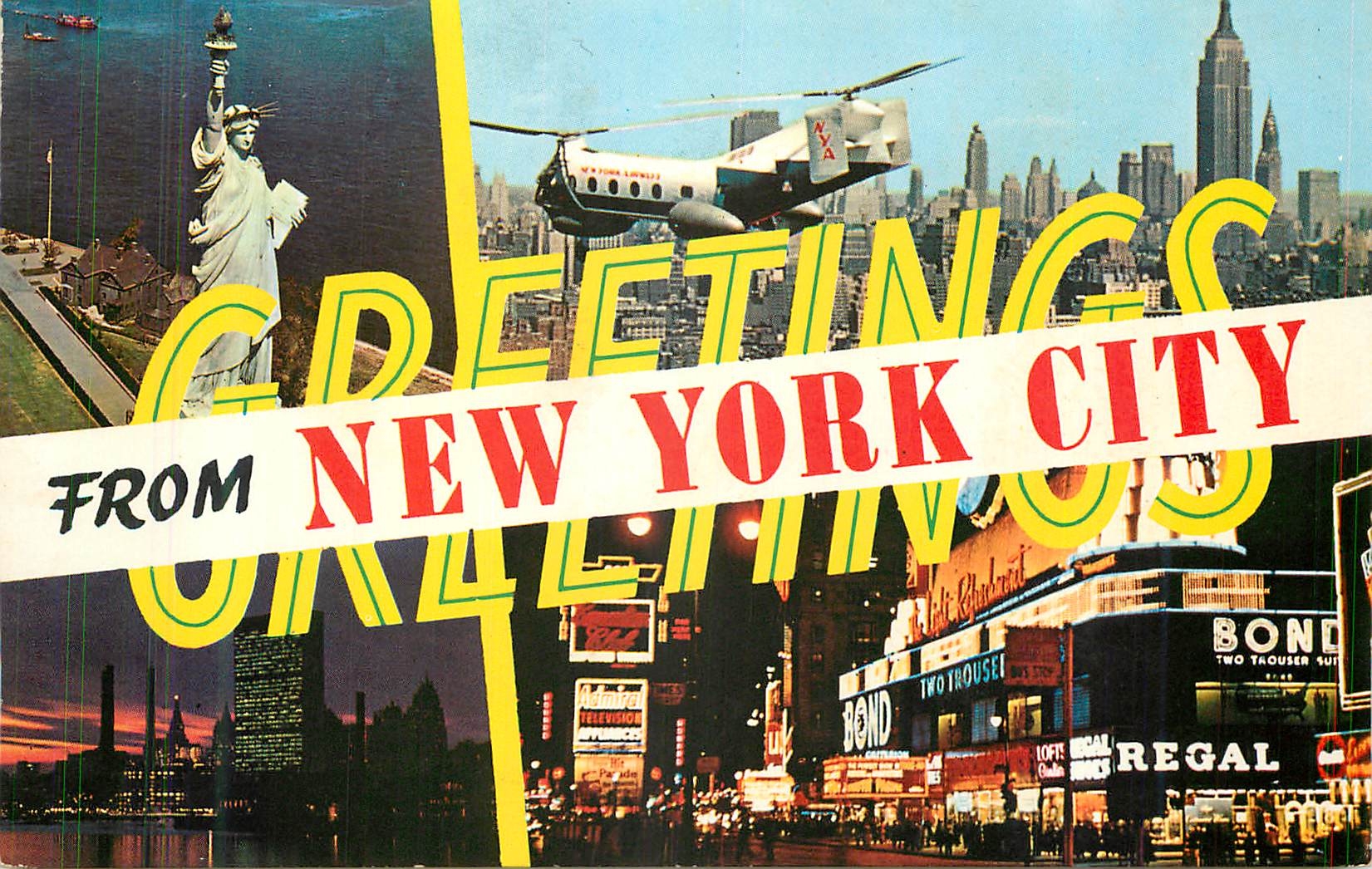 CPM Highlights of new york city Helicoptere