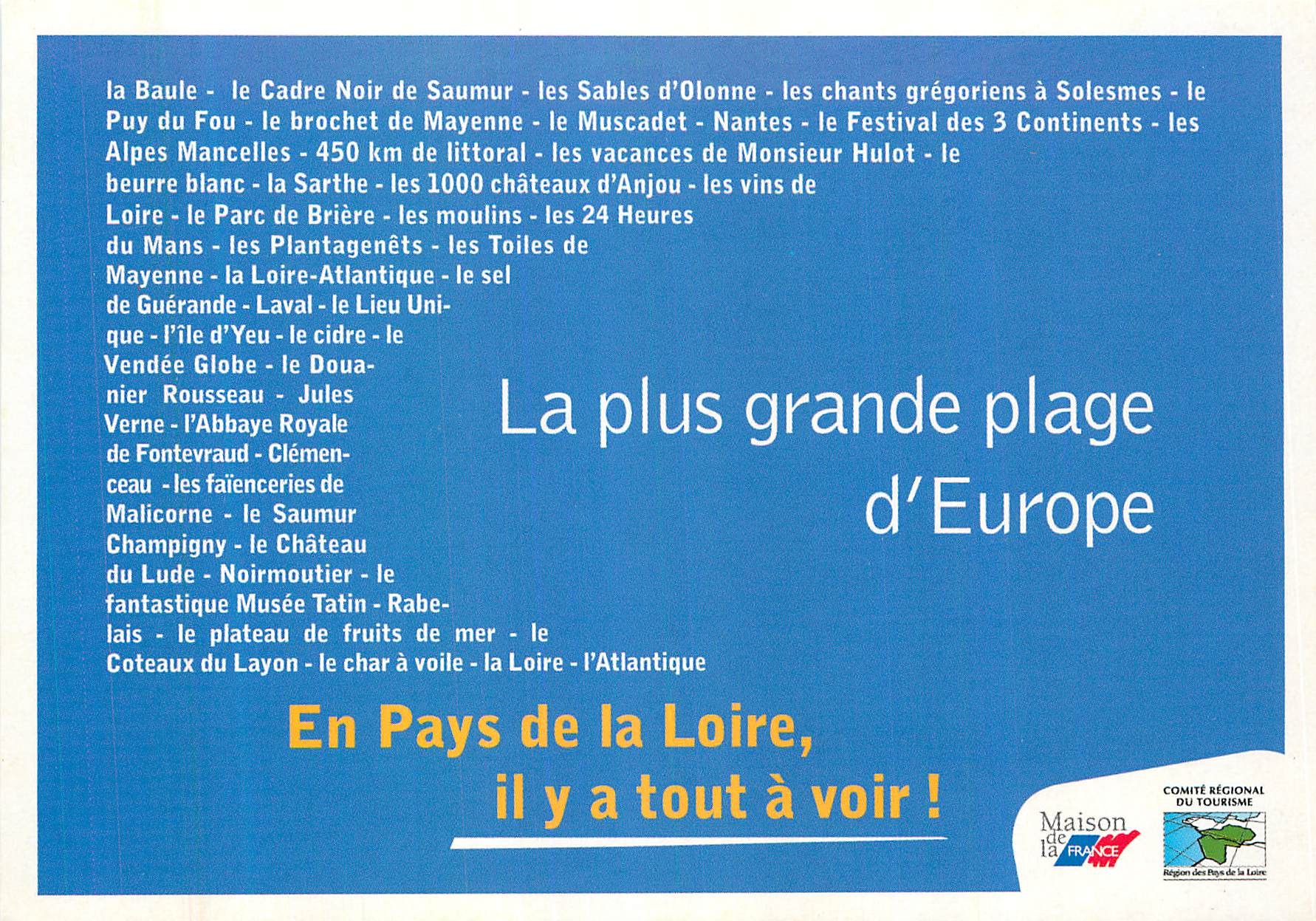 CPM En Pays de la Loire Maison de la France