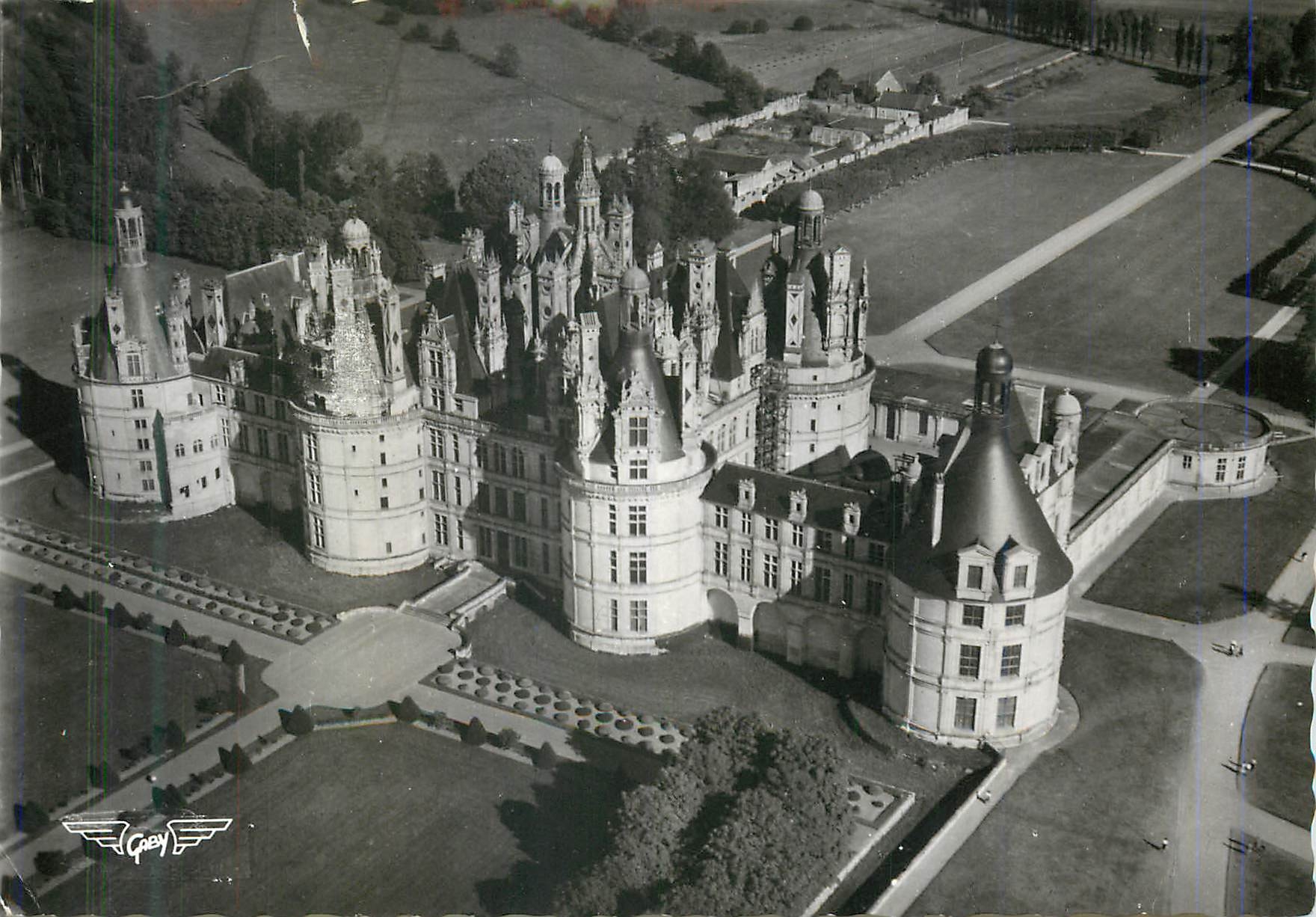 CPM La France vue du Ciel Chambord (L et C)Le Chateau Details des Cheminees