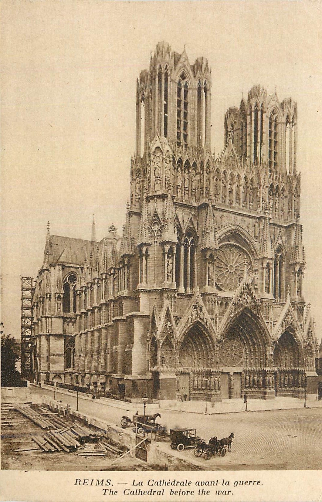 CPA Reims la Cathedrale avant la guerre