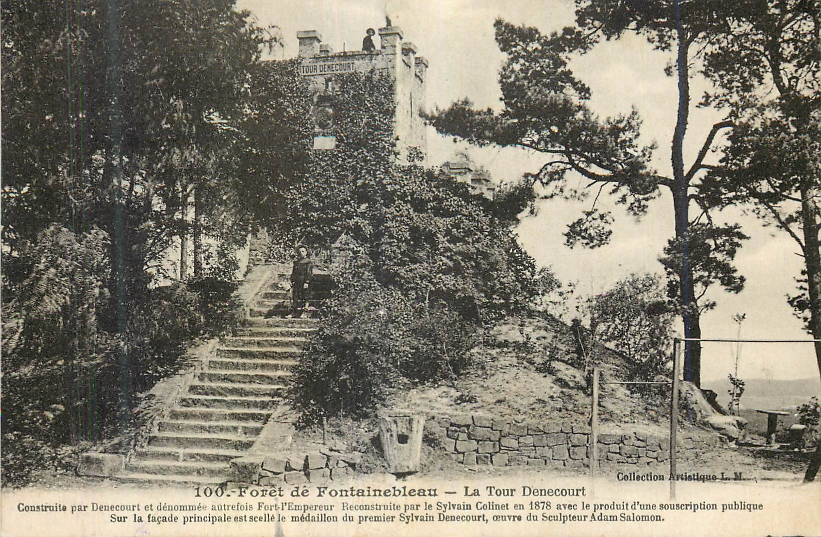CPA Souvenir de fontainbleau La Tour Denecourt