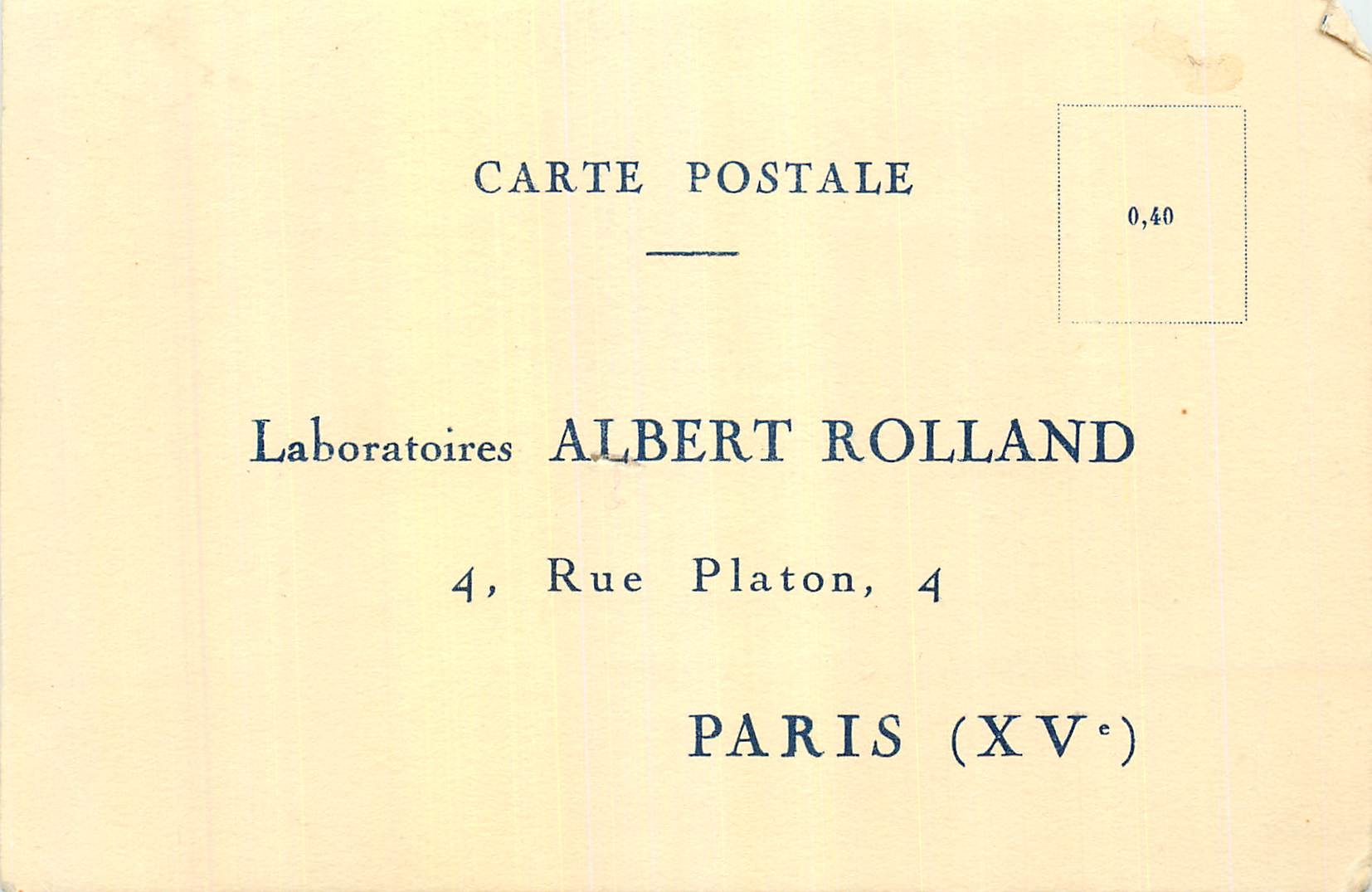 CPA Paris laboratoires albert rolland Rue Platon Paris 15eme