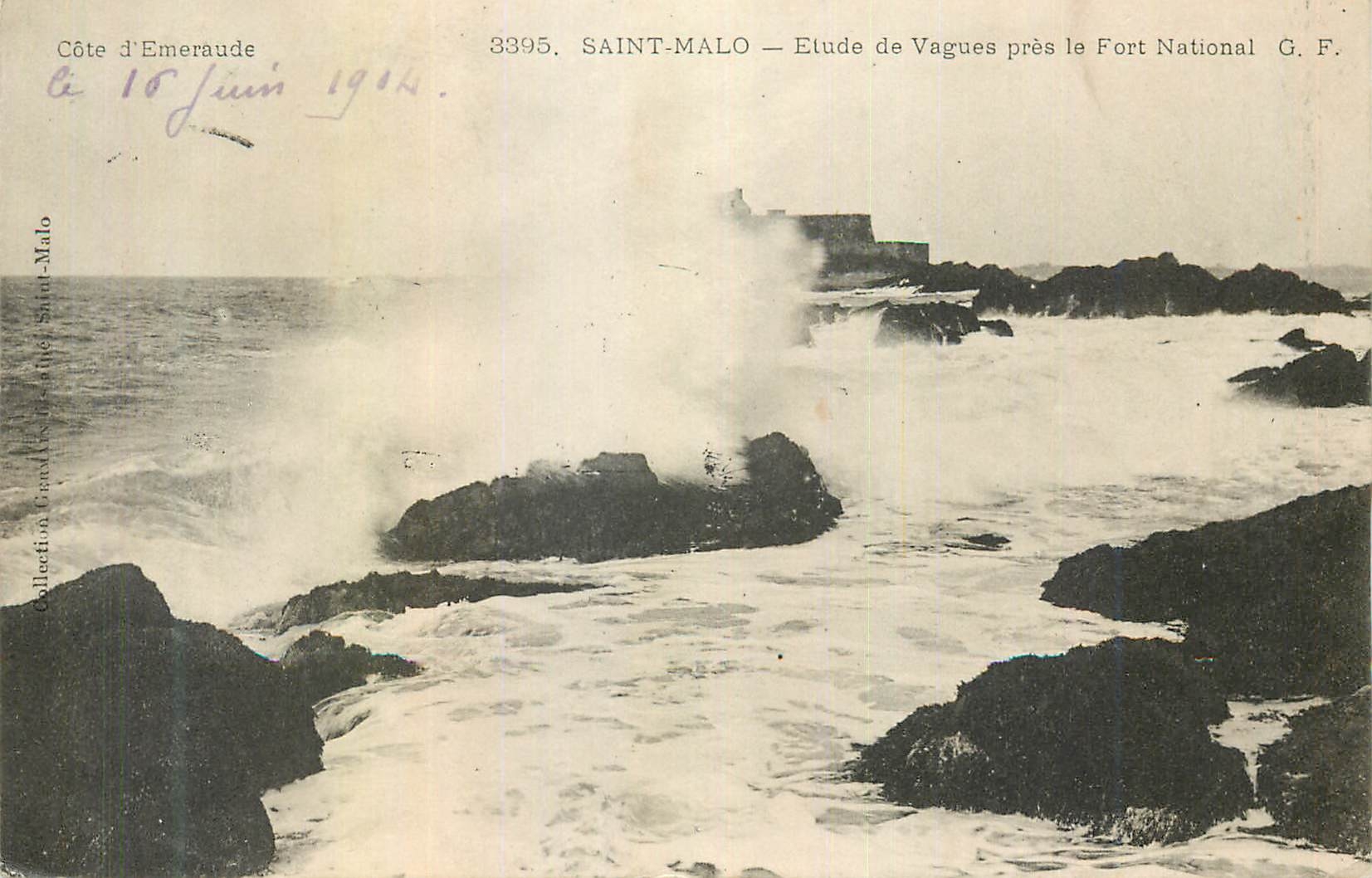 CPA Saint Malo Etude de Vagues pres le Front National