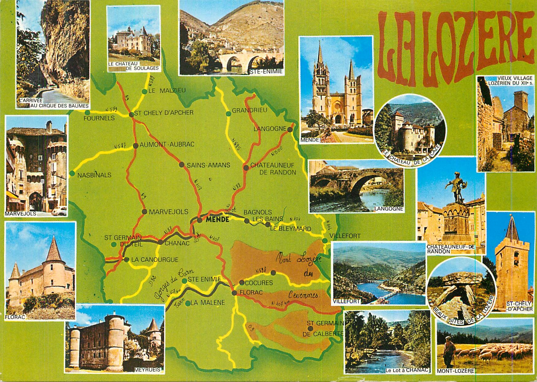 CPM La Lozere Prefecture Florac Partie du grand chimiste