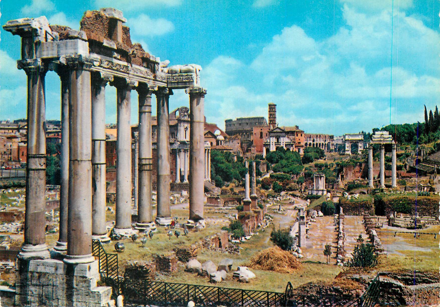 CPM Roma Forum Romain Temple de Saturno