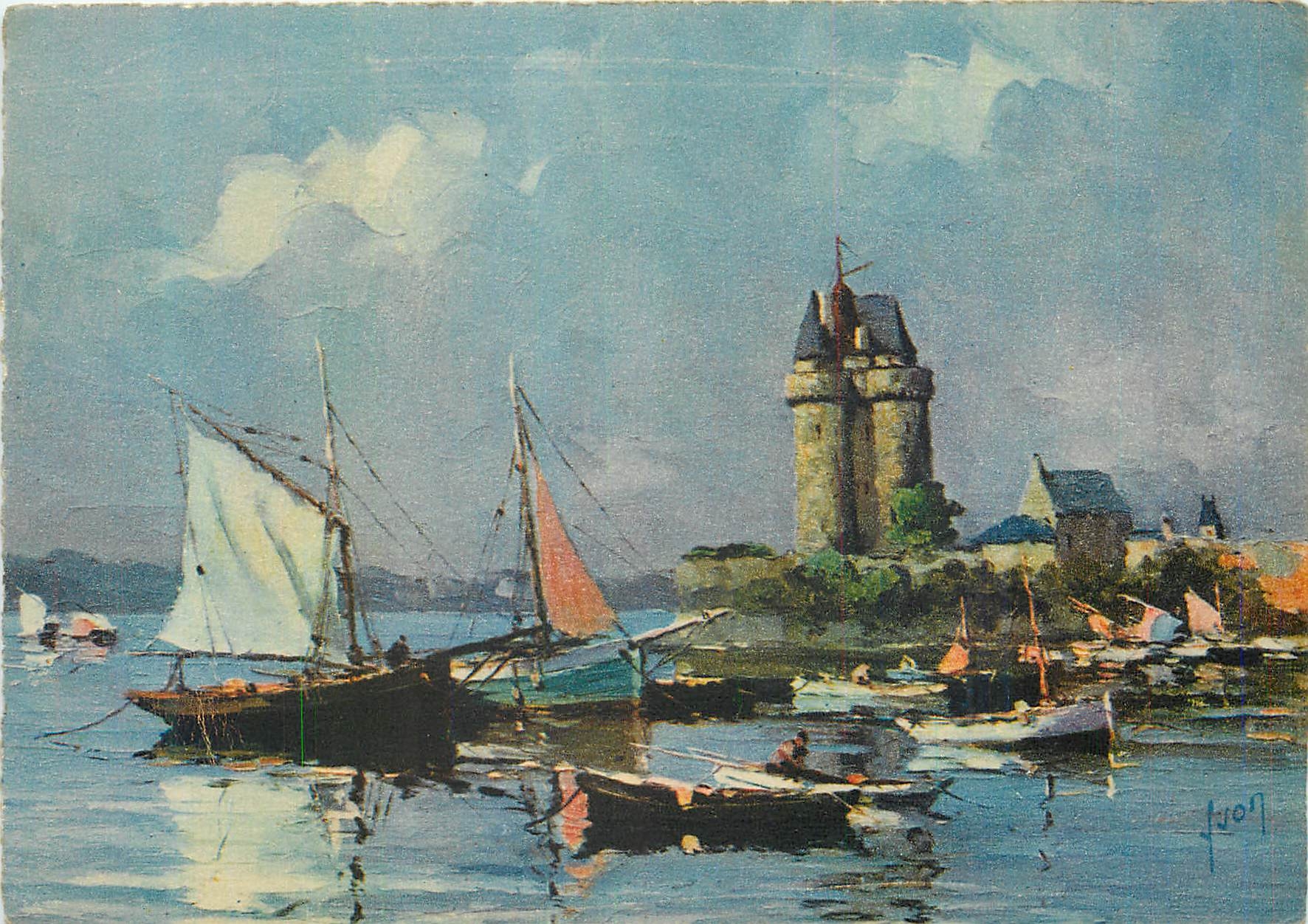 CPM Saint Servan (Ille et Vilaine)Le port et la tour Solidor Baetaux