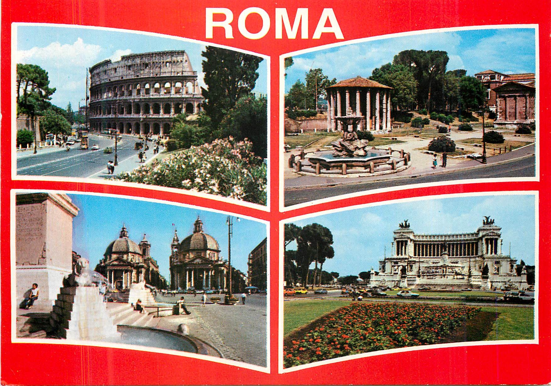 CPM Roma Colesseo Tempio di Vesta Piazza de Popolo Altare della Patria