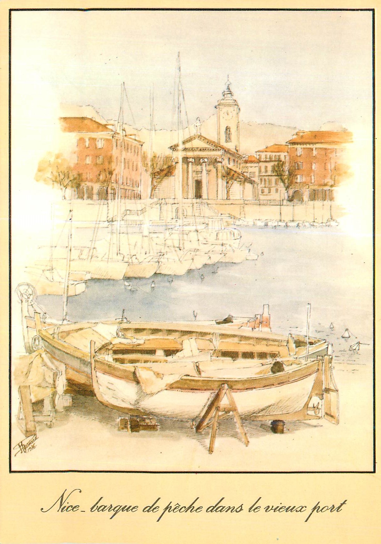 CPM La Cote d'Azur inoubliable Nice Barque de peche dans le vieux port Bateau