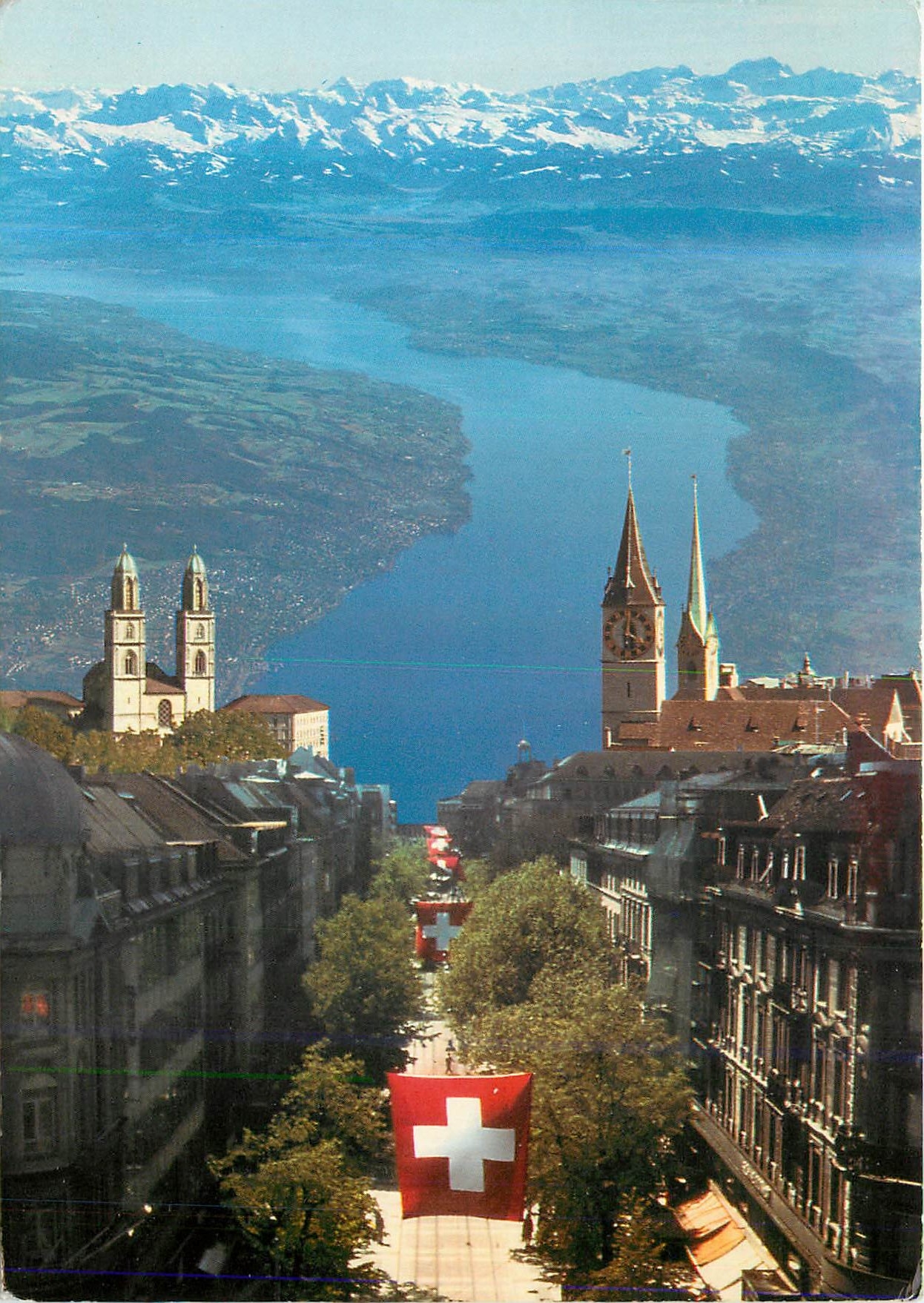 CPM Suisse Skyline See Und Alpen