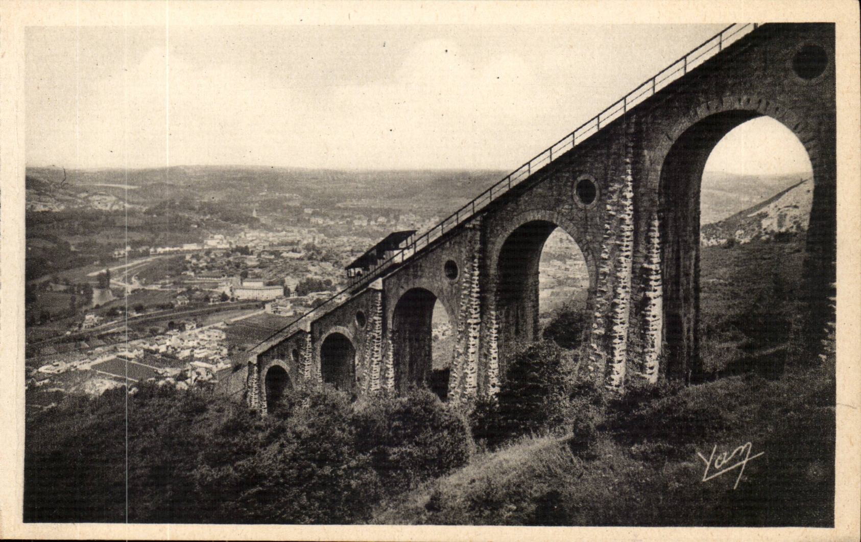 Lourdes - Funicular of the Peak of Jer the Viaduct - CPA