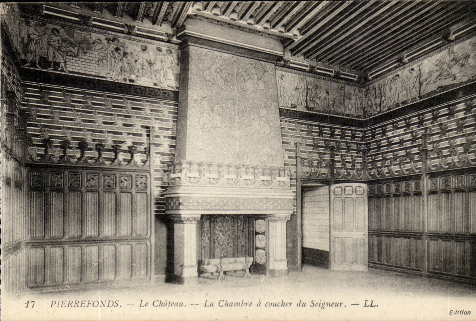 Oise - Pierrefonds - Le Chateau - La Chambre a coucher de Seigneur - CPA 