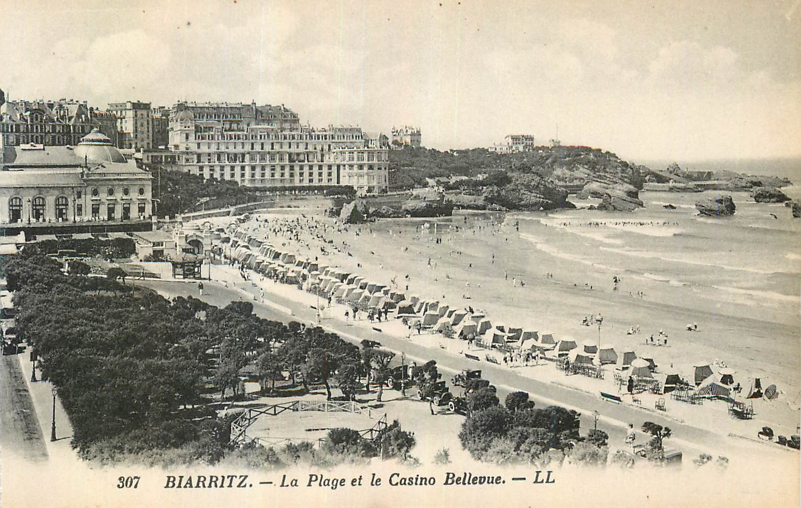 CPA Biarritz La Plage et le Casino Bellevue