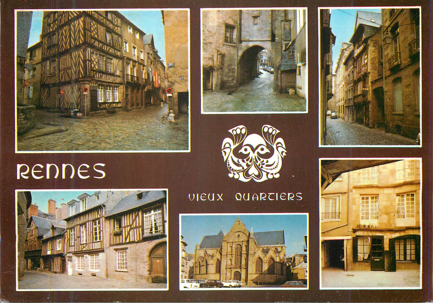 CPM Rennes La rue du Chapitre la Porte Mordelaise la rue de la Psalette 