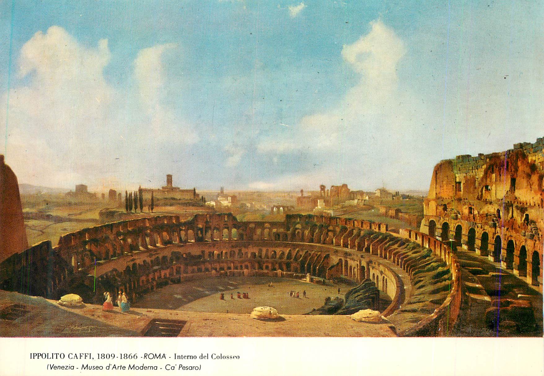 CPM Ippolito Caffi 1809 1866 Roma Interieur du Colossée