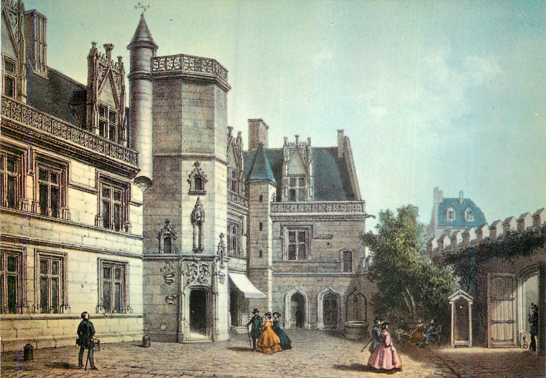 CPM Paris du Temps Jadis Cour interieure de l'Hotel de Cluny