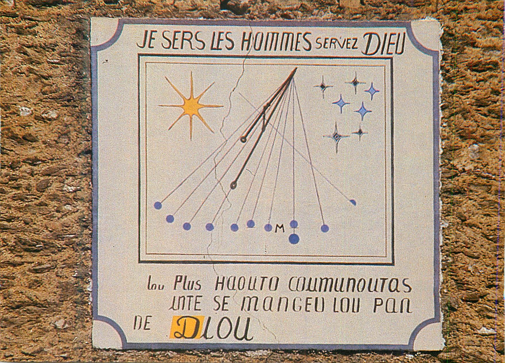 CPM Hautes Alpes Saint Veran Le plus haut village d'Europe Le cadran solaire de l'eglise Images de France
