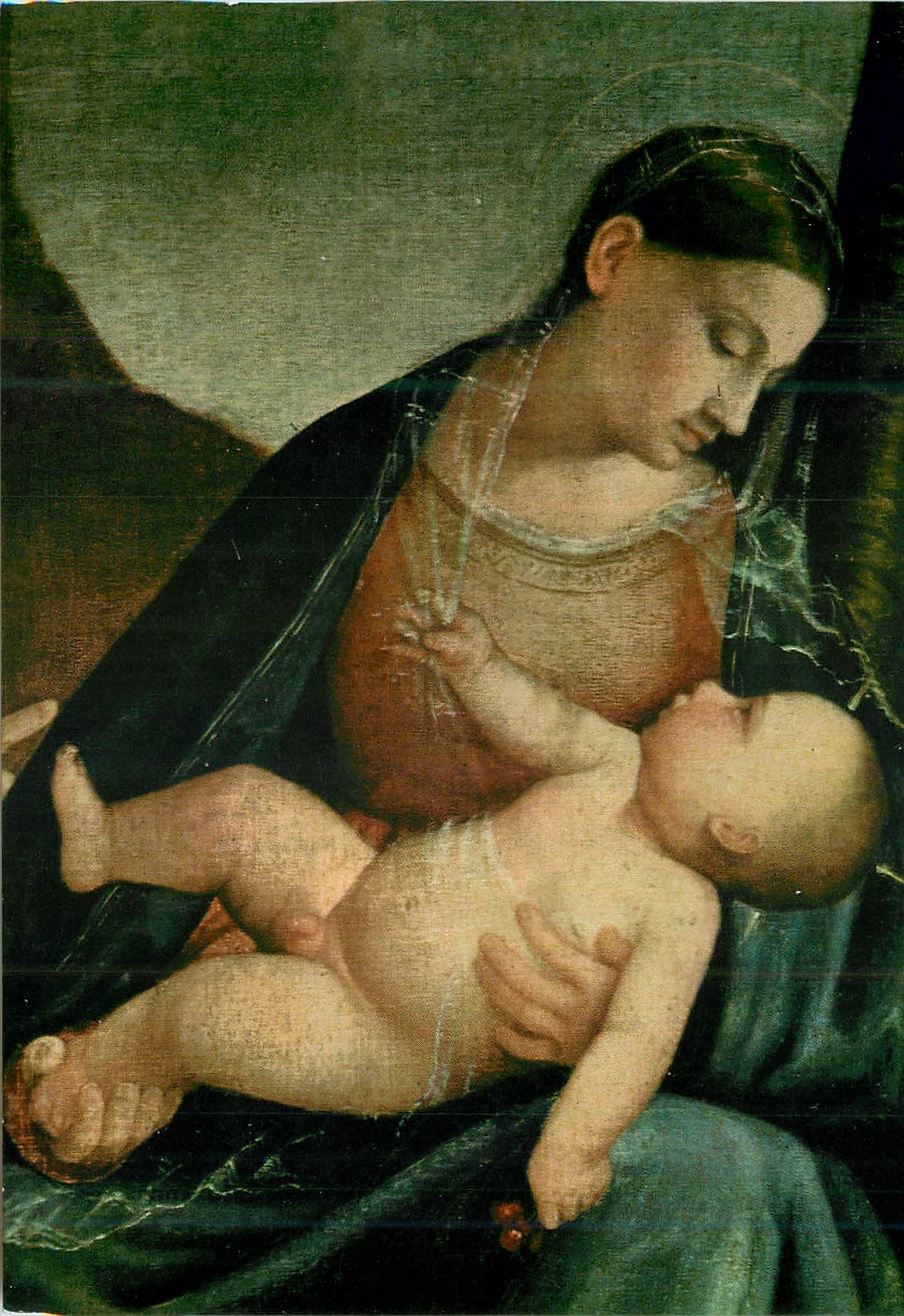 CPM Museo Di Bassano Del Grappa Jacopo Bassano La Madone et l'Enfant detail de la fuite en Egypte
