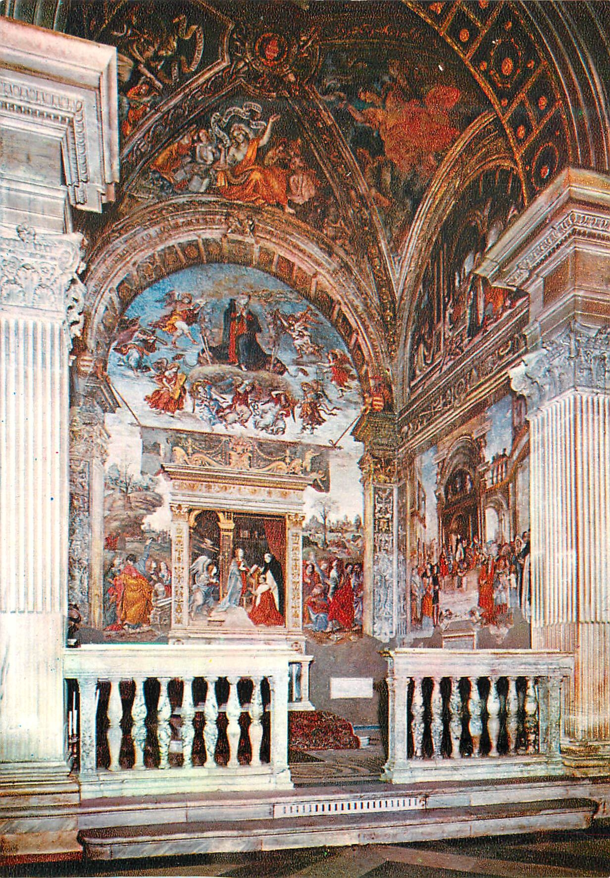 CPM Basilica di S Maria Sopra Minerva Roma Cappelle di S Tomrnaso d'Aquina Affreschi di Filippino Lippi (sec XV)