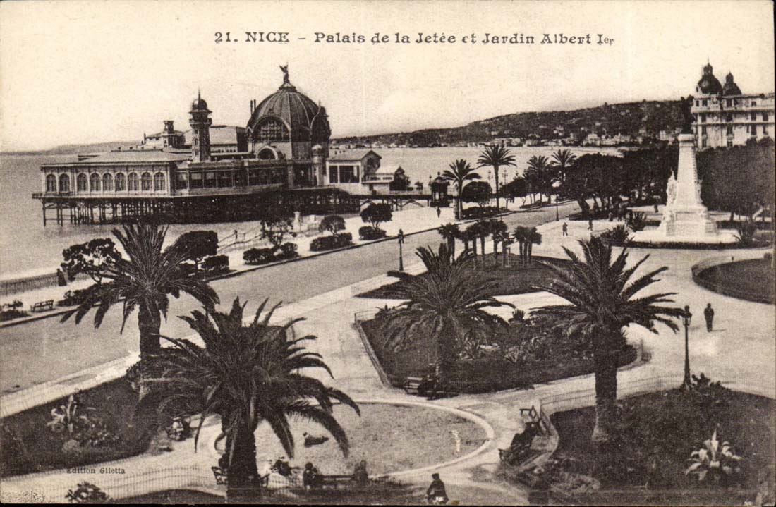 Nice CPA Palate of the pier and garden Albert 1st