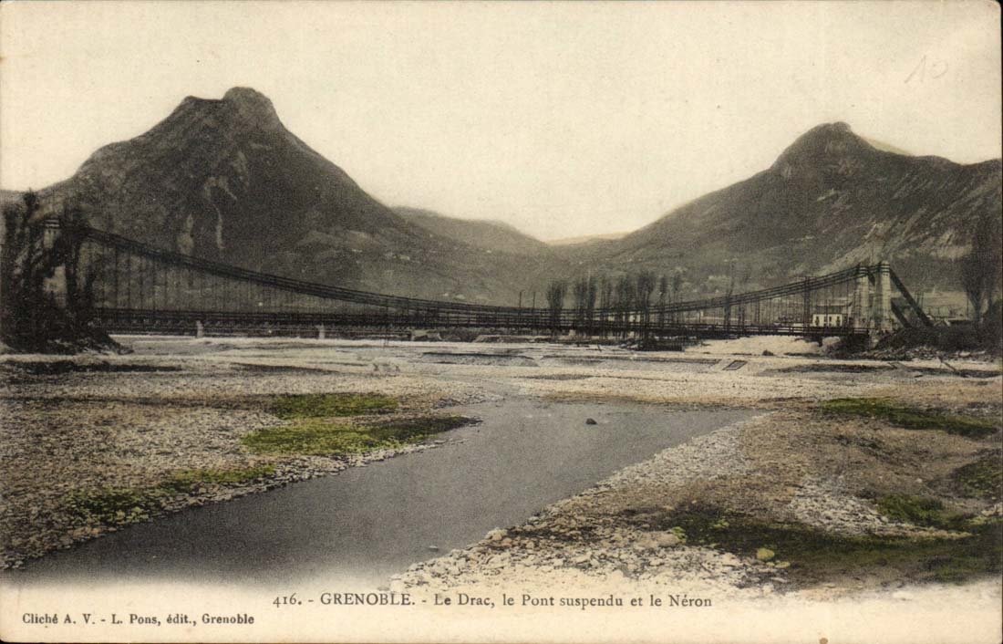Grenoble CPA Drac the suspended bridge and Neron