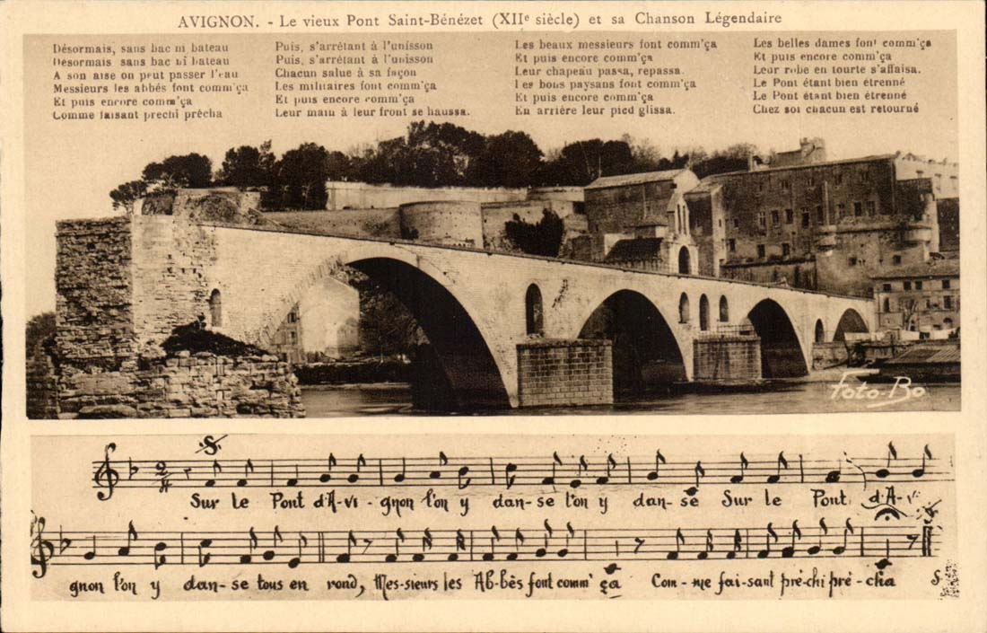 Avignon CPA die alte Brucke Saint Benezet und sein legendares Lied