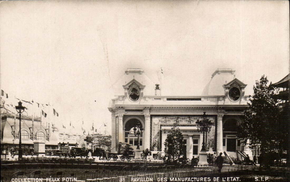 CPA PAvillon des manufactures de l'etat (exposition)