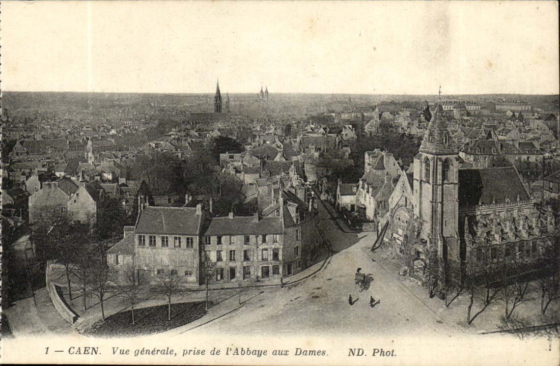 Caen CPA View taken of the abbey to the Ladies