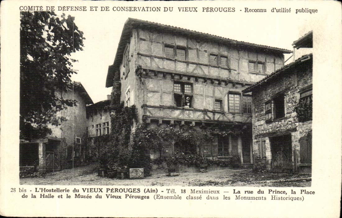 CPA Defense committee of the Perouges Old man the fashionable country inn Street of the Prince and museum