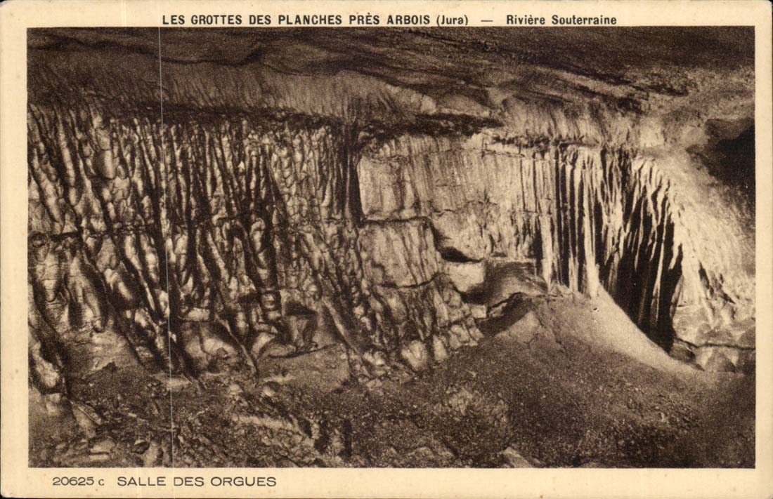 CPA caves of the boards close Alpine laburnum CPA underground river Rooms of the organ