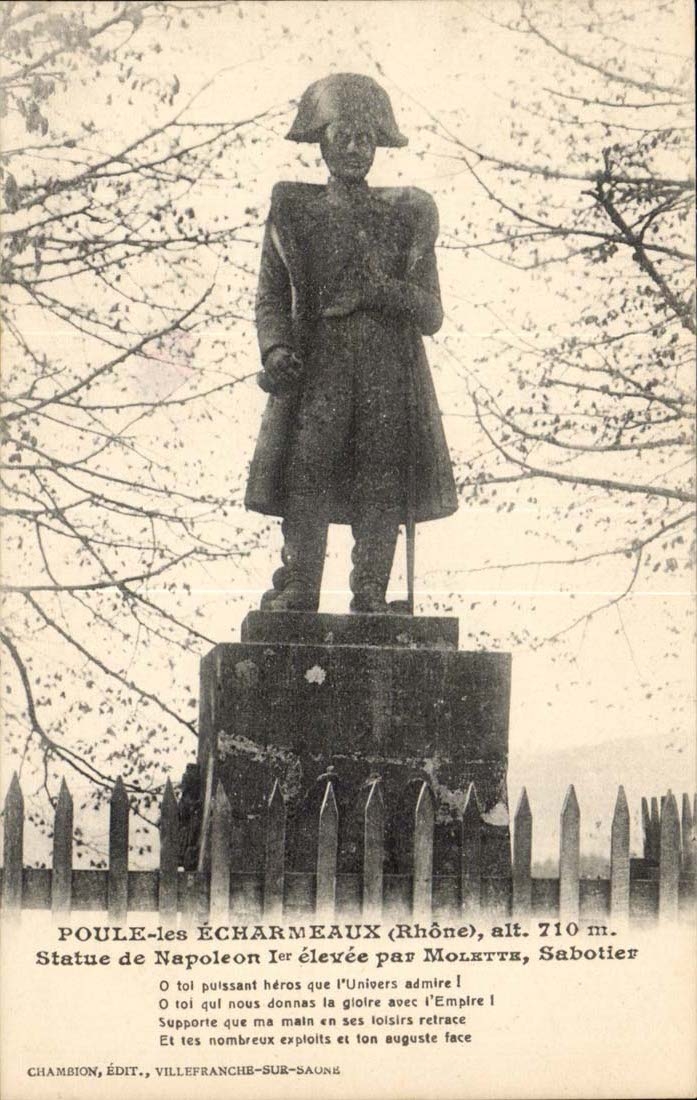 Hen Echarmaux CPA Statue of Napoleon 1st raised by Serrated roller Sabotier