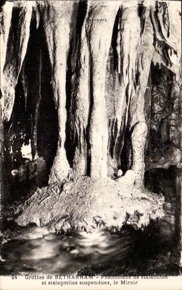 Caves of Betharram suspended CPA Phenomenon of stalactites and stalagmites the mirror
