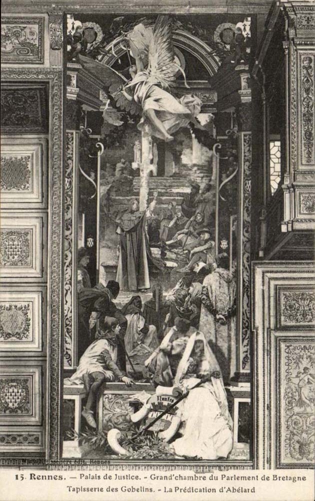 Rennes CPA Palais de justice Grand chambre du parlement de Bretagne Tapisserie des Gobelins La predication d'Abelard