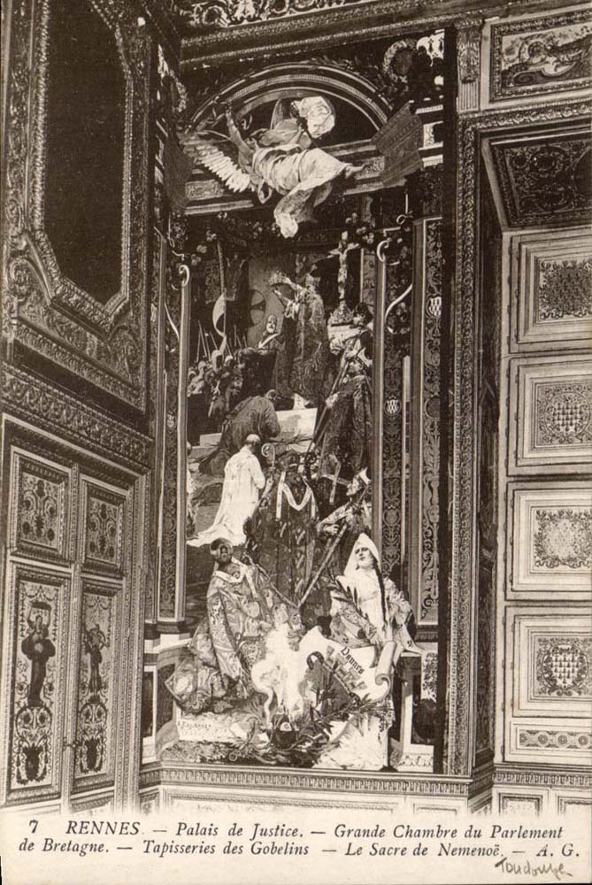 Rennes CPA Palais de justice Grande chambre du parlement de Bretagne TApisserie des Gobelins