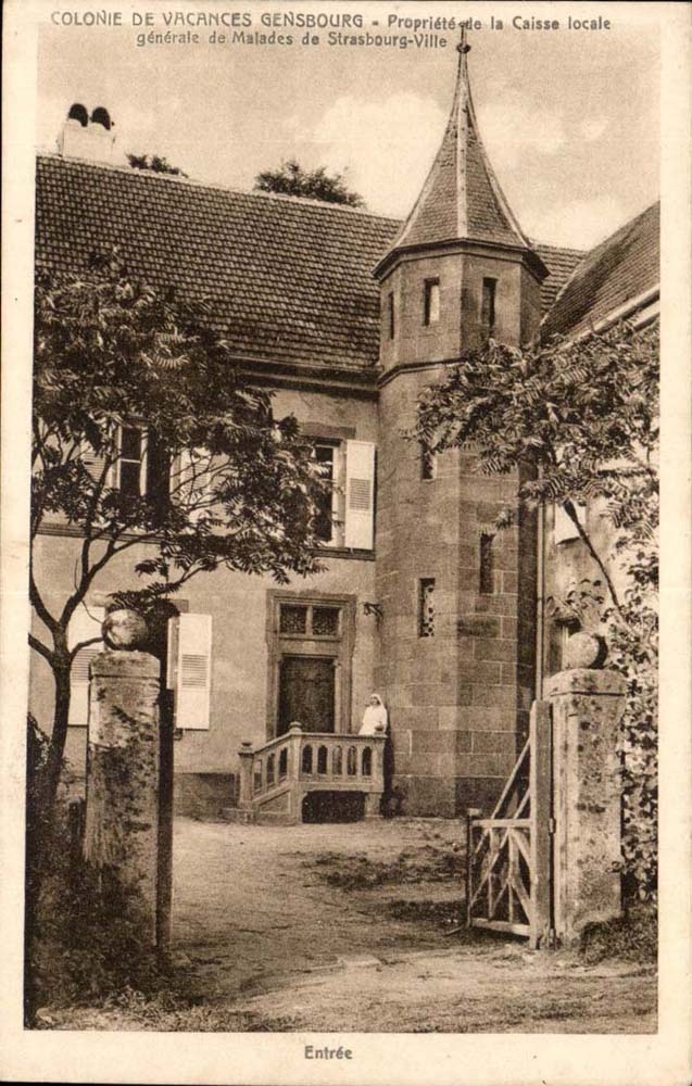 CPA Sommerlager Gensbourg Eigentum des allgemeinen lokalen Falles von den Patienten der Srtasbourg Stadt