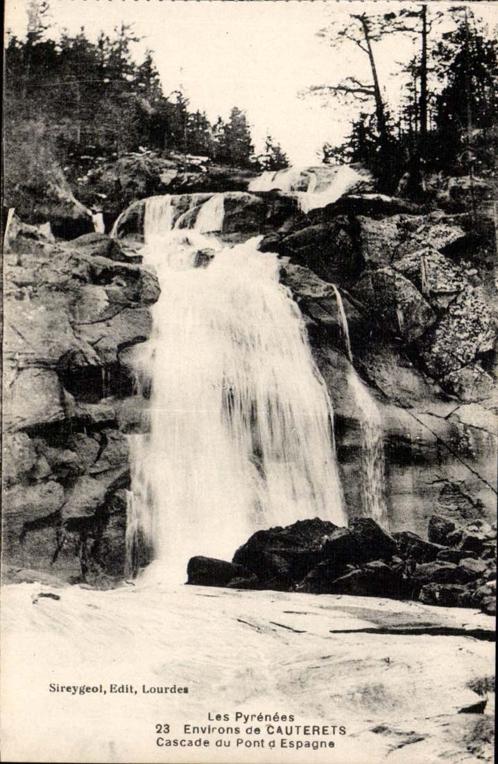The Pyrenees CPA Environs of Cauterets Cascades of the bridge of Spain