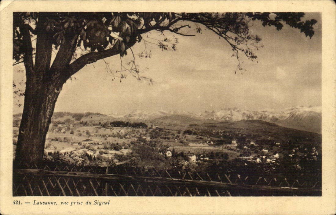 Suisse Switzerland CPA Lausanne Vue prise du signal