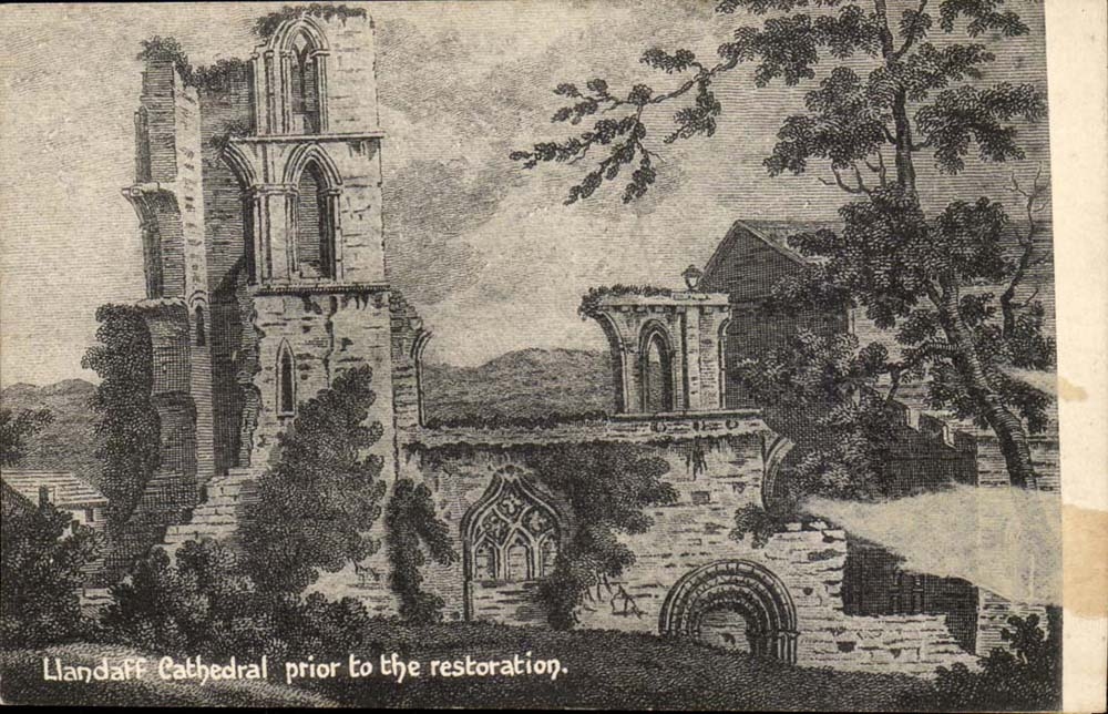 The United Kingdom CPA Llandaff cathedral prior to the restoration