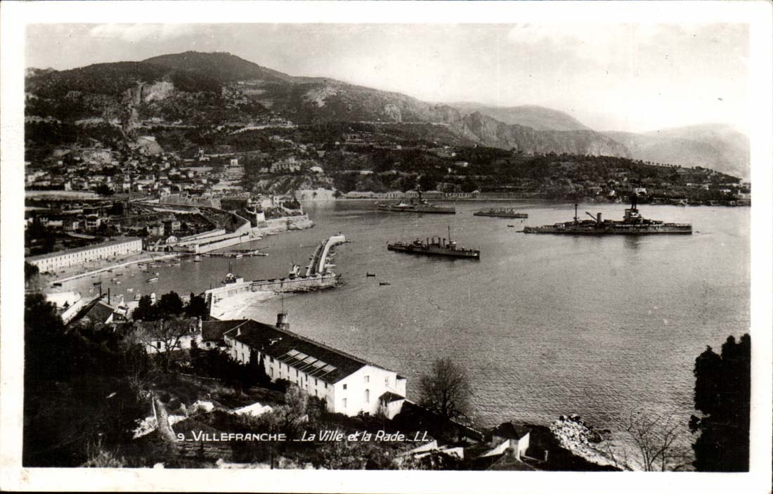 Villefranche CPA the city and roads