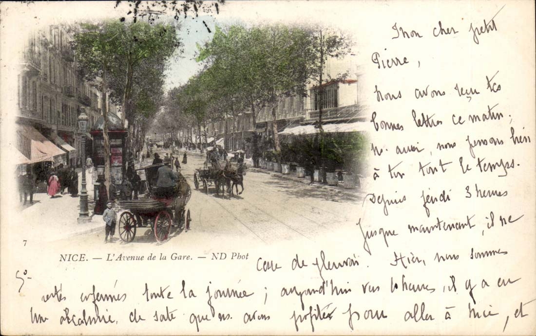 Nice CPA the avenue of the station