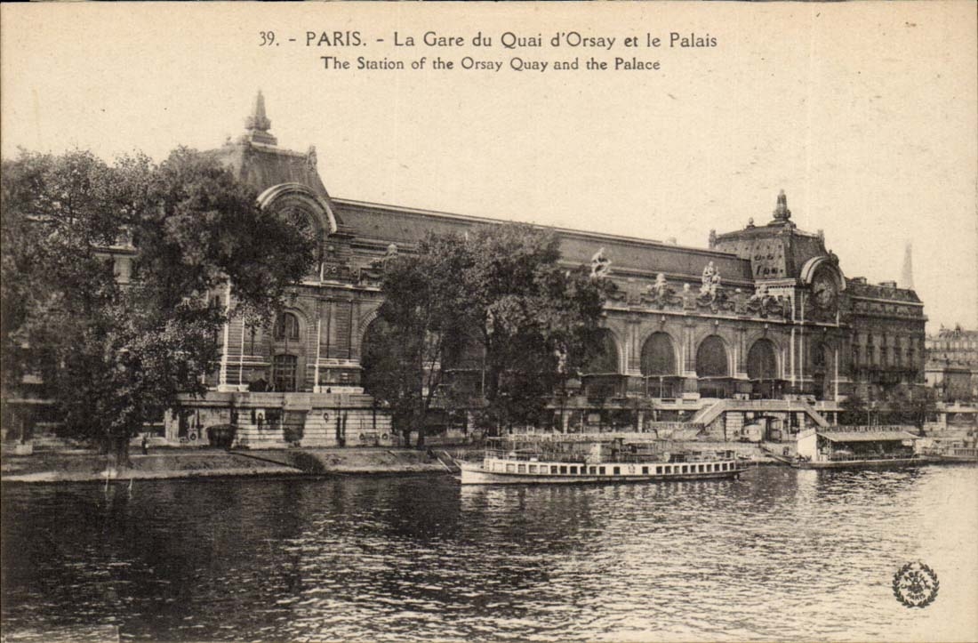 Paris CPA Train station of the Quay of Orsay and the palate