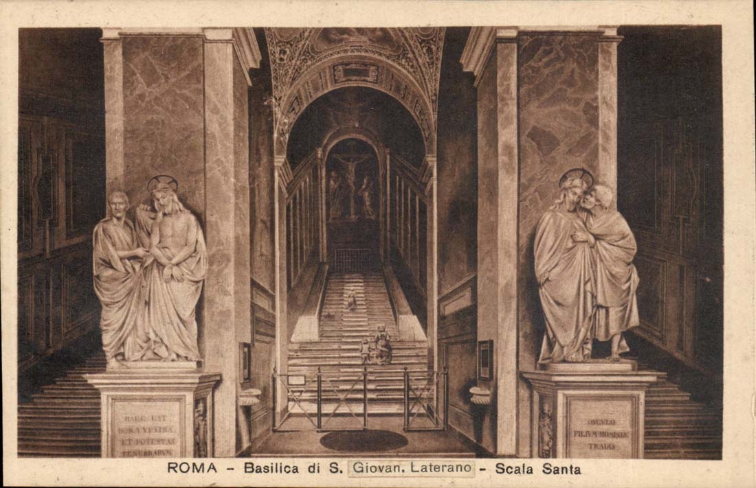 Italien Italien Rom CPA Basilica di S Goivan Laterano Scala Sankt